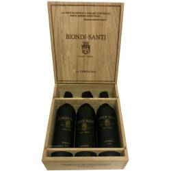 Verticale Brunello di Montalcino DOCG Riserva 2013-2012-2008 Biondi Santi 3 bottiglie in cassetta legno