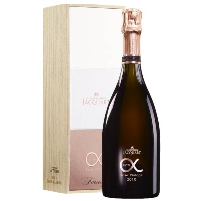 Champagne AOC Reserve Cuveé Alpha Rosé Millesimato 2010 Jacquart cassetta legno
