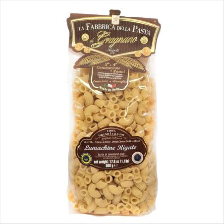 Lumachine rigate IGP 500g La Fabbrica della Pasta di Gragnano Lumachine rigate IGP 500g La Fabbrica della Pasta di Gragnano