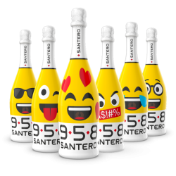 6 Bottiglie di Santero 958 Spumante Emoji extra dry