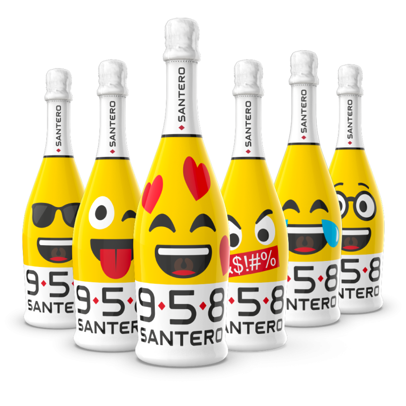 6 Bottiglie di Santero 958 Spumante Emoji extra dry