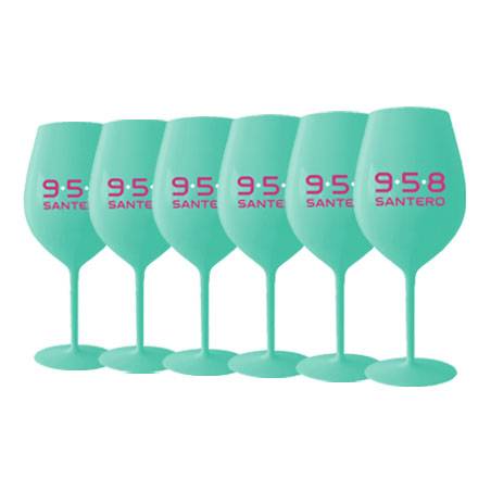 6 Bicchieri Santero 958 tiffany a forma di calice