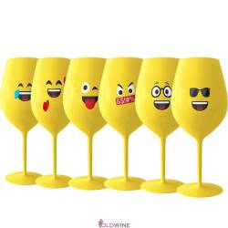 6 Bicchieri Santero 958 Emoji a forma di calice