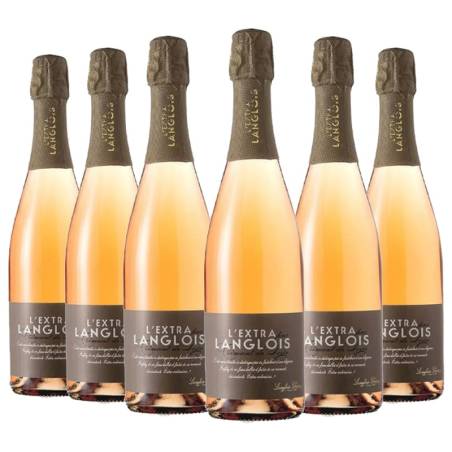 6 Bottiglie di Cremant de Loire AOC L'Extra par Langlois Rosè Dry