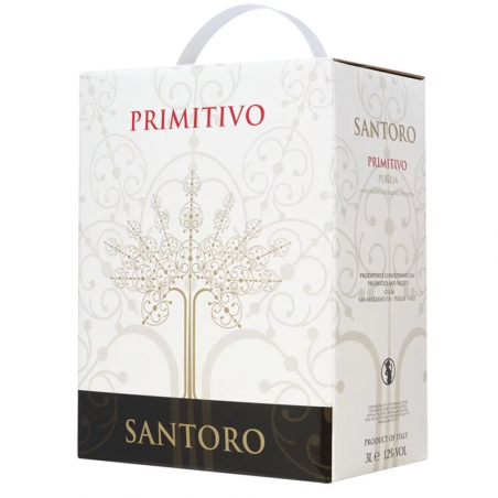 Vino Rosso Primitivo IGT Bag in Box 3 litri Santoro