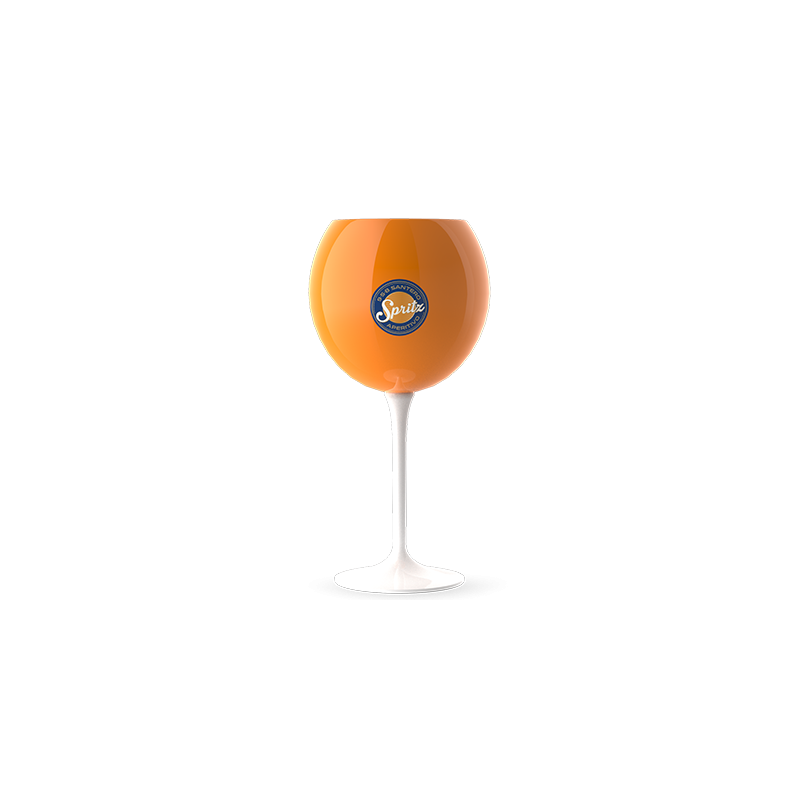 Bicchiere Santero 958 Calice Spritz arancione a forma di baloon