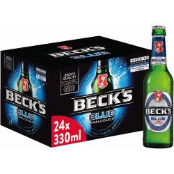 24 bottiglie di Birra Analcolica 0.0 Beck's Blue