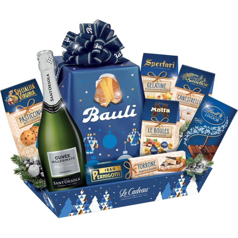 Cesto Natalizio "Blu Cobalto" Le Cadeau