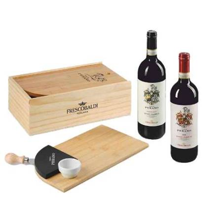 Confezione Regalo Armonie di Sapori Tenuta Perano In cassetta legno Frescobaldi Confezione Regalo Armonie di Sapori Tenuta Perano In cassetta legno Frescobaldi