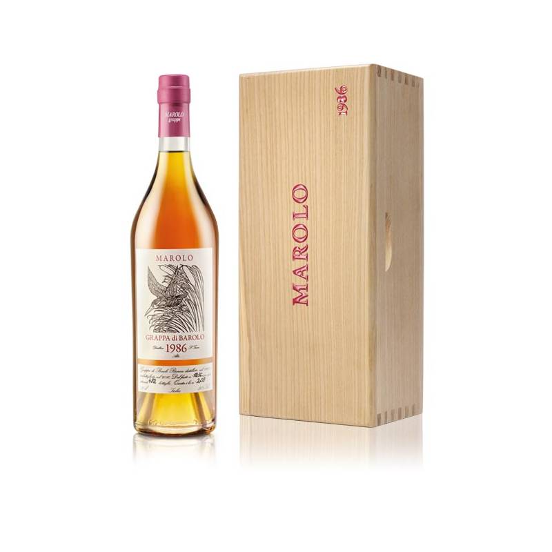 Grappa di Barolo Riserva 1986 Marolo cassa di legno