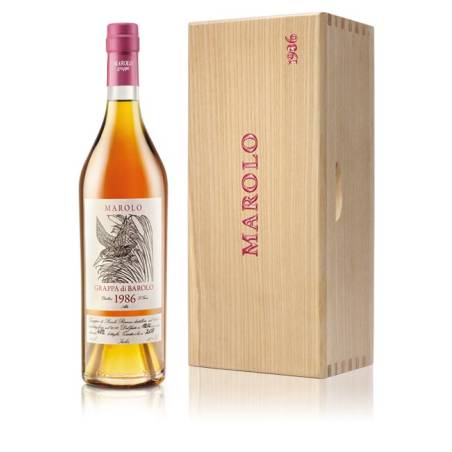 Grappa di Barolo Riserva 1986 Marolo cassa di legno Grappa di Barolo Riserva 1986 Marolo cassa di legno