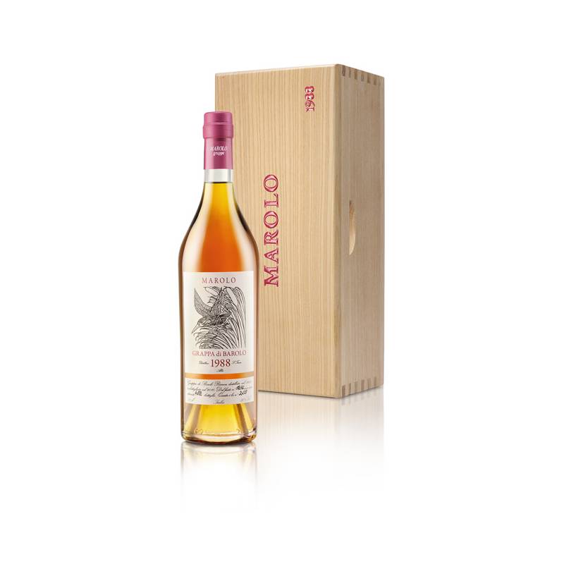 Grappa di Barolo Riserva 1988 Marolo cassa di legno