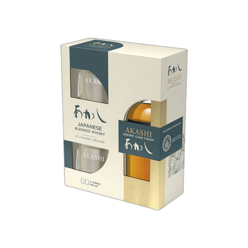 Whisky Akashi Sherry Casck + 2 bicchieri astucciato