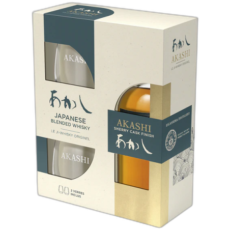 Whisky Akashi Sherry Casck + 2 bicchieri astucciato